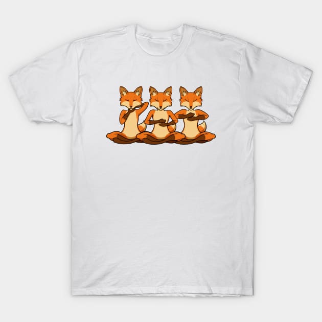 Three times fox at reiki T-Shirt by Modern Medieval Design